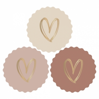 Stickers Multi | Heart Gold | 3 stuks